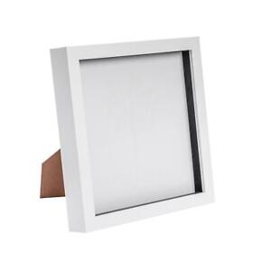 Box Picture Frame Deep 3D Photo Display 20x20cm Square Standing Hanging White