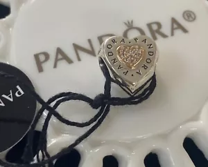 Authentic Pandora Signature Heart Charm #796233CZ - Picture 1 of 4