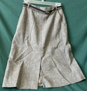 VTG Wool Blend A Line Skirt With Pockets And Belt Women's 9/10 By Panther - Picture 1 of 8