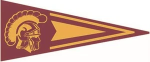 Decalcomania bandiera pennant logo testa di troiano 9 pollici USC University of Southern California - Foto 1 di 1