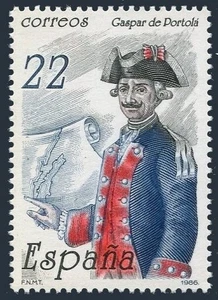 Spain 2497 block/4, MNH. Mi 2749. Caspar de Portola y Rovira, 1986. - Picture 1 of 1