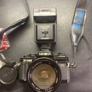 Minolta X-700 35mm Film SLR Camera Bundle w/ Lenses, Flash, Filters and bag - Picture 1 of 9