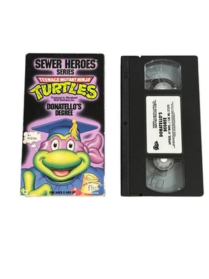 Teenage Mutant Ninja Turtles Donatello's Degree VHS 1991 Animation f.h.e. - Image 1 of 2