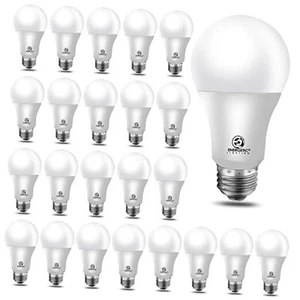 Energetic 24-Pack A19 LED Light Bulb, 60 Watt Equivalent, Daylight 5000K, E26 - Picture 1 of 7