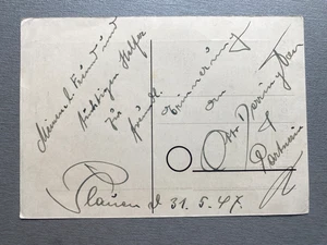 Tarjeta de autógrafo plegable firmada en persona OTTO DERRINGTON "Variete" autógrafo 10x15 - Imagen 1 de 2
