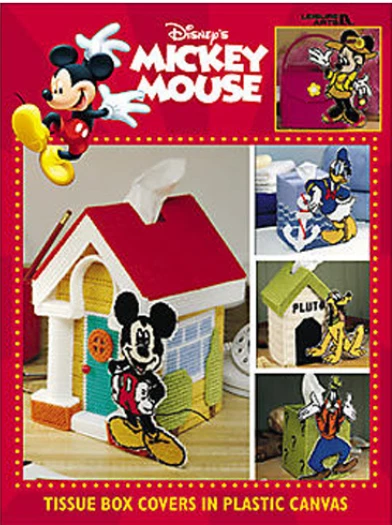 Leisure arts Book Disney Mickey Mouse Tissue Box Cover 1911 - Image 1 of 1