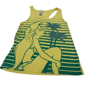 Disney The Little Mermaid Tank Top M Juniors Yellow - Picture 1 of 5