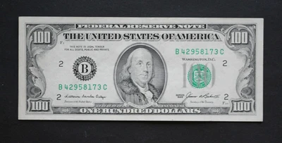 1985 $100 Federal Reserve Note/New York/F-2171B/about uncirculated/Free Shipping - Image 1 of 4