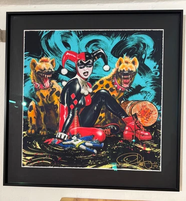 Sideshow Art Print: Harley Quinn "Bud & Lou“ O. De Berardinis Signiert & Gerahmt - Bild 1 von 4