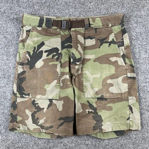 Nike SB Cargo Shorts Mens 28 Small Green Camo Military Belted Skateboard Ripstop - Picture 1 of 14