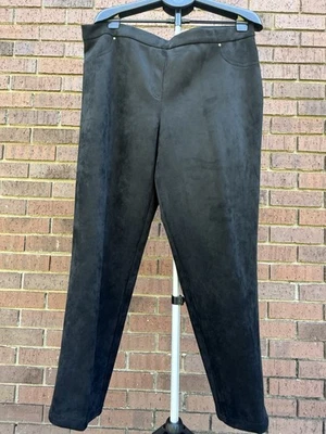 Ruby Rd. Wild Side Pull On Stretch Pants Plus Size 18 Black New - Image 1 of 4