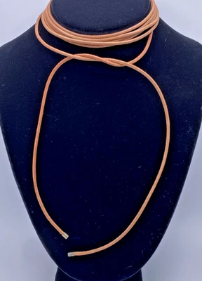 Collar Lariat Rachel Roy Tono Dorado Cuero Marrón Envuelto Nuevo de Lote Antiguo Foto 1 de 4