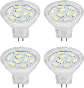 LED MR11 Light Bulbs 2W, 12V 20W Halogen Replacement, GU4 Bi-Pin Base, Daylight  - Picture 1 of 12