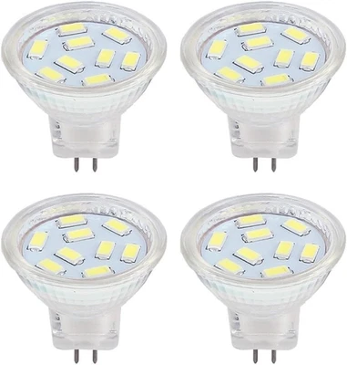 LED MR11 Light Bulbs 2W, 12V 20W Halogen Replacement, GU4 Bi-Pin Base, Daylight  - Image 1 of 4