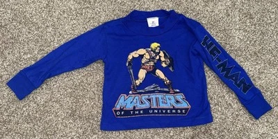VINTAGE HeMan Masters Of The Universe Blue Kids T Shirt 3T 1983 Boys *SEARS* - Image 1 of 4