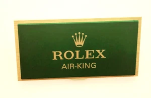 Placa Mii de latón verde Rolex Air King genuina - Imagen 1 de 1