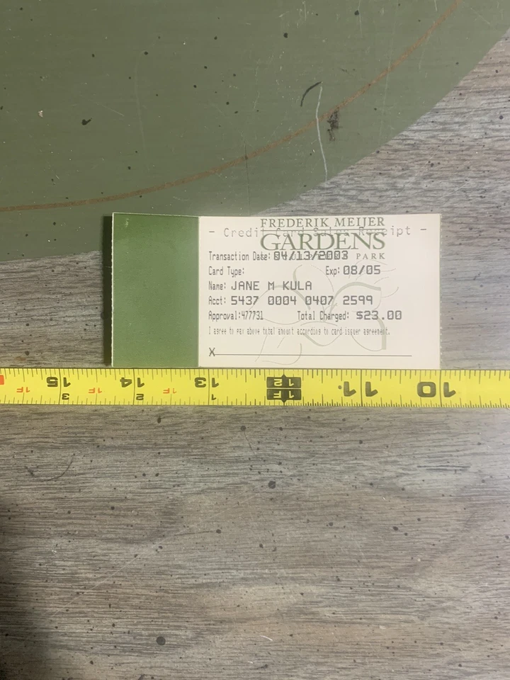 Frederik Meijer Gardens 2003 Ticket Stub B139 - Image 1 of 1