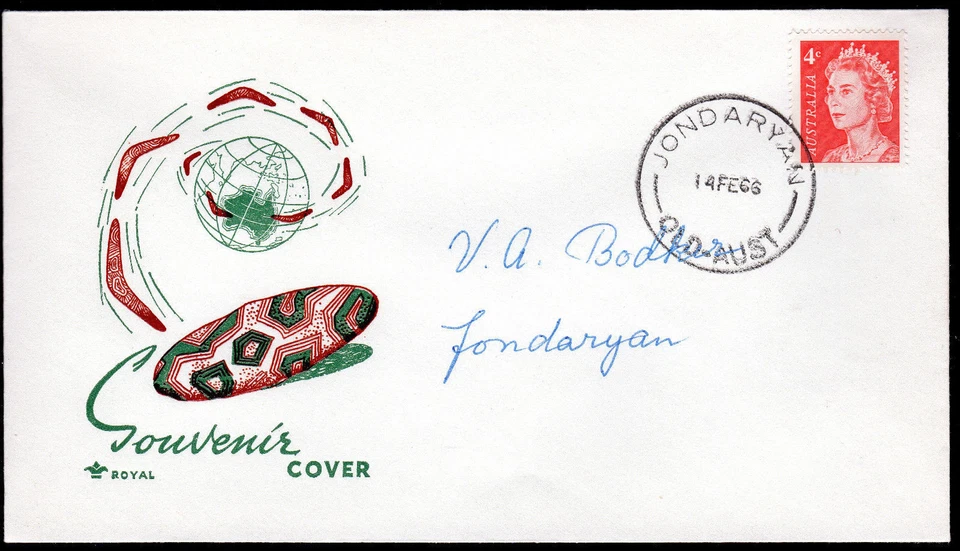 1966 Australia 4c Red QEII on Generic ROYAL FDC Cover JONDARYAN QLD CDS - Image 1 of 1