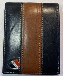 Tommy Hilfiger Wallet Men's Black & Brown Trifold Card And Cash Holder