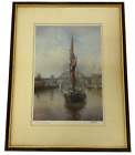 Sailing Barge W Holmes Oil Painting Framed Art Print 300x385mm - I17 O766