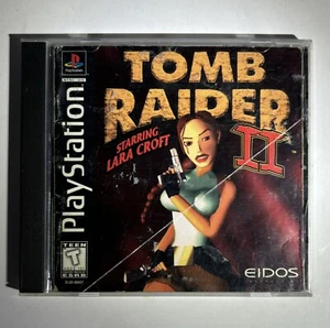 Tomb Raider 2 / II (Sony PlayStation 1, Ps1 PSX PSOne 1997) Complete Black Label - Picture 1 of 4