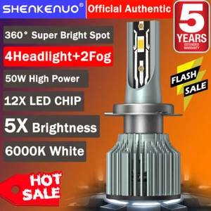 6PC 6000K LED Headlight + Fog Light Bulb Kit Q8 For Mercedes-Benz E350 E320 E550 - Picture 1 of 18