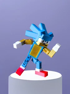 Gelenkiges Minecraft Sonic the Hedgehog, Flexi Spielzeug, 3D gedruckt - Bild 1 von 50