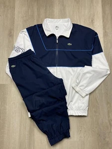 Lacoste giacca tuta uomo vintage track top + pantaloni taglia XL - Foto 1 di 19