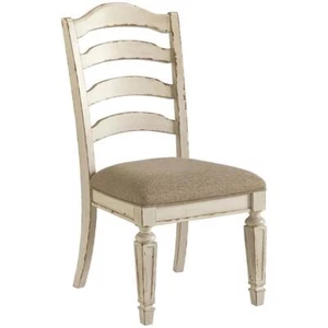 Bowery Hill Ladderback Dining Side Chair in Chipped White (Set of 2) - Picture 1 of 1