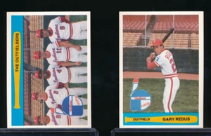 lot 1982 Indianapolis Indians Team Issue Gary Redus & Outfields card XRC tough - Picture 1 of 2