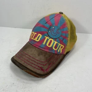 Cappello berretto vintage Y2K True Religion World Tour maglia ricamata camionista strapback - Foto 1 di 11
