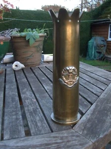 WW2 TRENCH ART DATED 1943 MIDDLESEX REGIMENT 40 mm 8.5" high - Picture 1 of 10