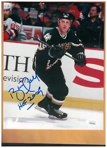 Brett Hull AUTOGRAPHED DALLAS STARS 8x10 PHOTO SIGNED HOF 2009 JSA AUTH - Picture 1 of 1