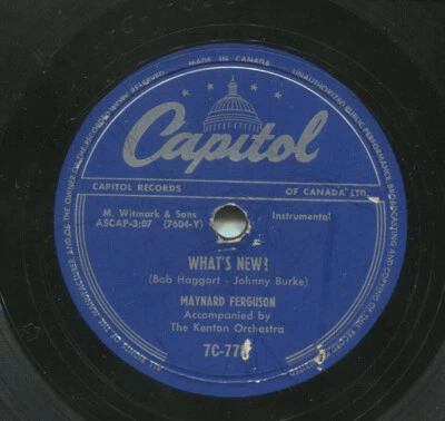 MAYNARD FERGUSON (What's New / Hot Canary JAZZ 78 RPM  RECORD - Image 1 of 2