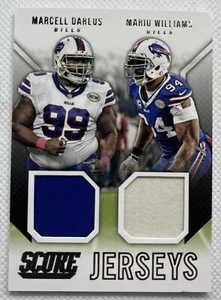 2015 Score Dual Jerseys Mario Williams Marcell Dareus #DJ-BUF - Picture 1 of 2