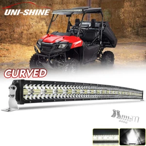 Fit 14+ Honda Pioneer 700/1000 50'' Curved LED Light Bar A-Pillar Hood wire Kit - Picture 1 of 14