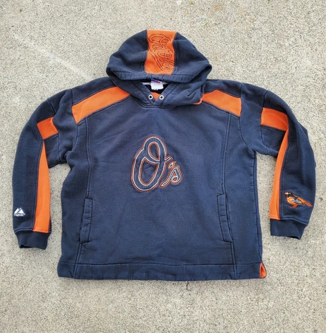 Baltimore Orioles Sweater adult Large black Hoodie Sweatshirt Baseball MLB mens Cover