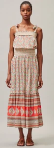 $448 NWT TORY BURCH FLORAL SMOCKED SUNDRESS IN LEGACY PAISLEY SIZE S RARE - Picture 1 of 11