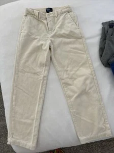 POLO RALPH LAUREN Ivory/Cream Wide Whale Corduroy Pants 5- Pocket Boys Sz 12 - Picture 1 of 6