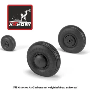 Antonov An2/An3 Colt wheels w/weighted tires Armory Models AR AW48036 Scale 1/48 - Picture 1 of 24