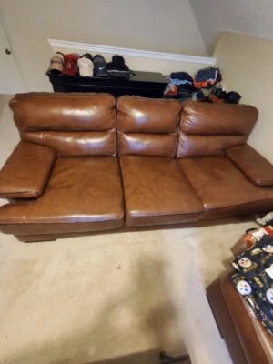 leather couch and loveseat set - Image 1 of 2
