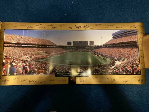 NCAA Arizona State Sun Devils auto signed Stadium 15.5" x 38" POSTER Cover