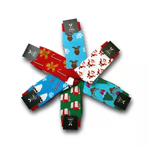 TwoSocks lustige Socken, Weihnachtssocken Damen & Herren Weihnachtsmann Nikolaus - Bild 1 von 65