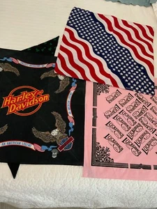 3 Harley Davidson Bandanas Schals Luckenbach American Legend Flagge siehe Bilder* - Bild 1 von 7