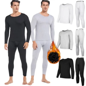 Reino Unido Hombres Conjunto Térmico Johns Manga Larga Parte Superior Inferior Ropa Interior Cálida Capa Base - Imagen 1 de 32