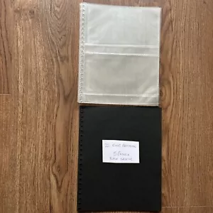 BRIEFMARKEN ZUBEHÖR -86 x BRIEFMARKENHEFTCHEN KLAR PLASTIK ALBUMSEITEN, CW SCHWARZE RÜCKSEITE - Bild 1 von 15