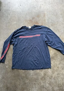 Y2K Nike Blue Striped Long Sleeve Size XXL 2XL - Picture 1 of 5