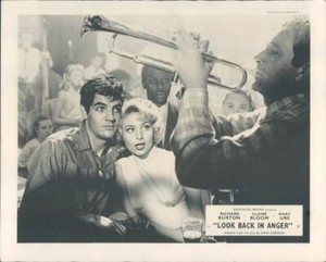 LOOK BACK IN ANGER RICHARD BURTON MARY URE GARY RAYMOND ORIG LOBY CARD TRUMPET