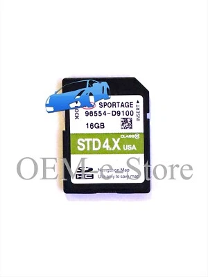 2017 Sportage Navigation Memory SD CARD DATA US Map OEM Part 96554-D9100 Genuine - Image 1 of 2