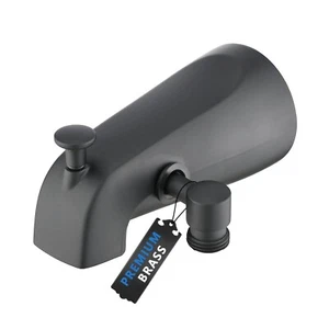 PROOX Metal Tub Spout w/ Diverter Matte Black bathtub For Hand Shower - Picture 1 of 7